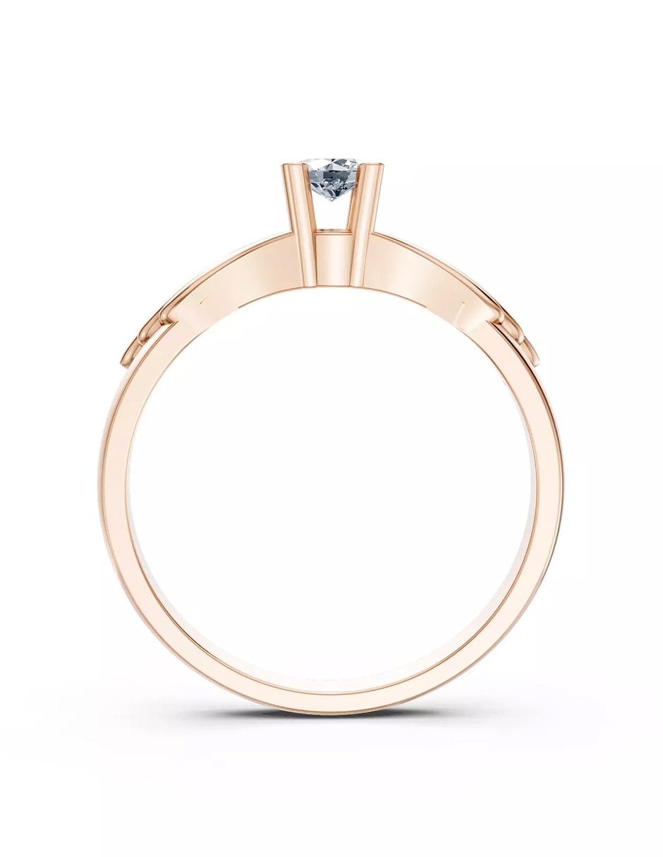 Anillo de compromiso de oro 18 k zirconia cúbica 2