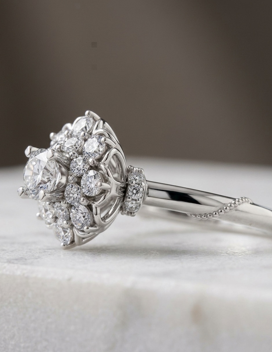 Anillo de compromiso de Oro 9 k zirconia cúbica 5