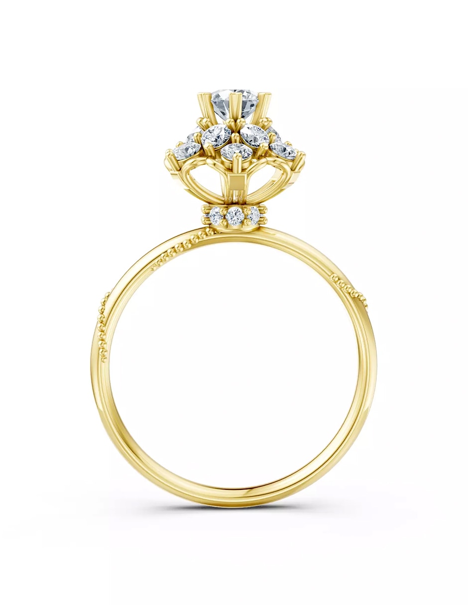 Anillo de compromiso de oro 9 k Amore Mio zirconia cúbica