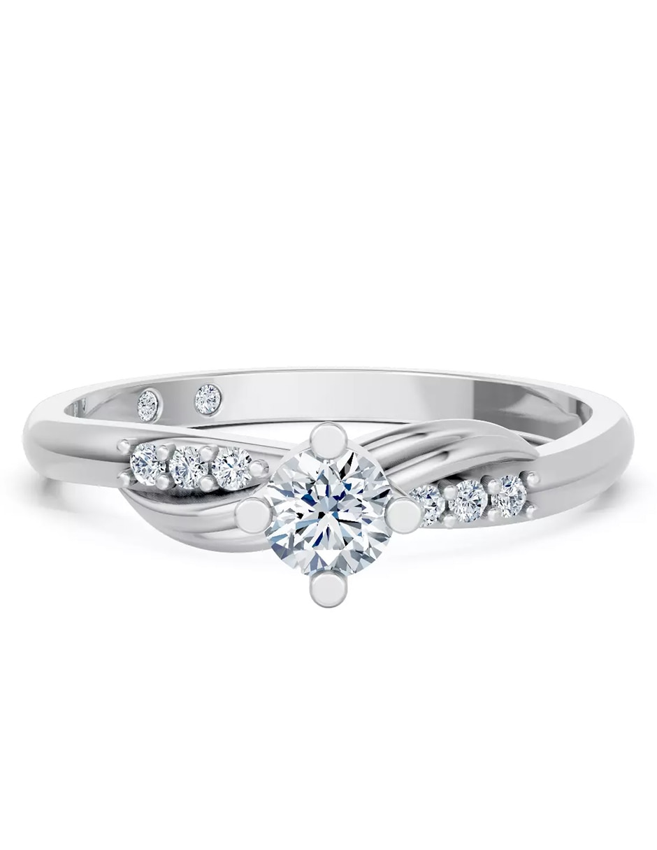 Anillo de compromiso de Oro 9 k zirconia cúbica 1