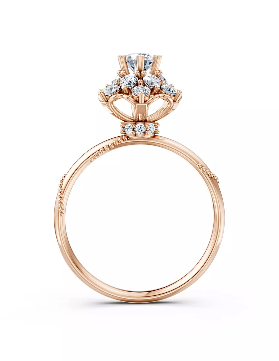 Anillo de compromiso de Oro 18 k zirconia cúbica 2