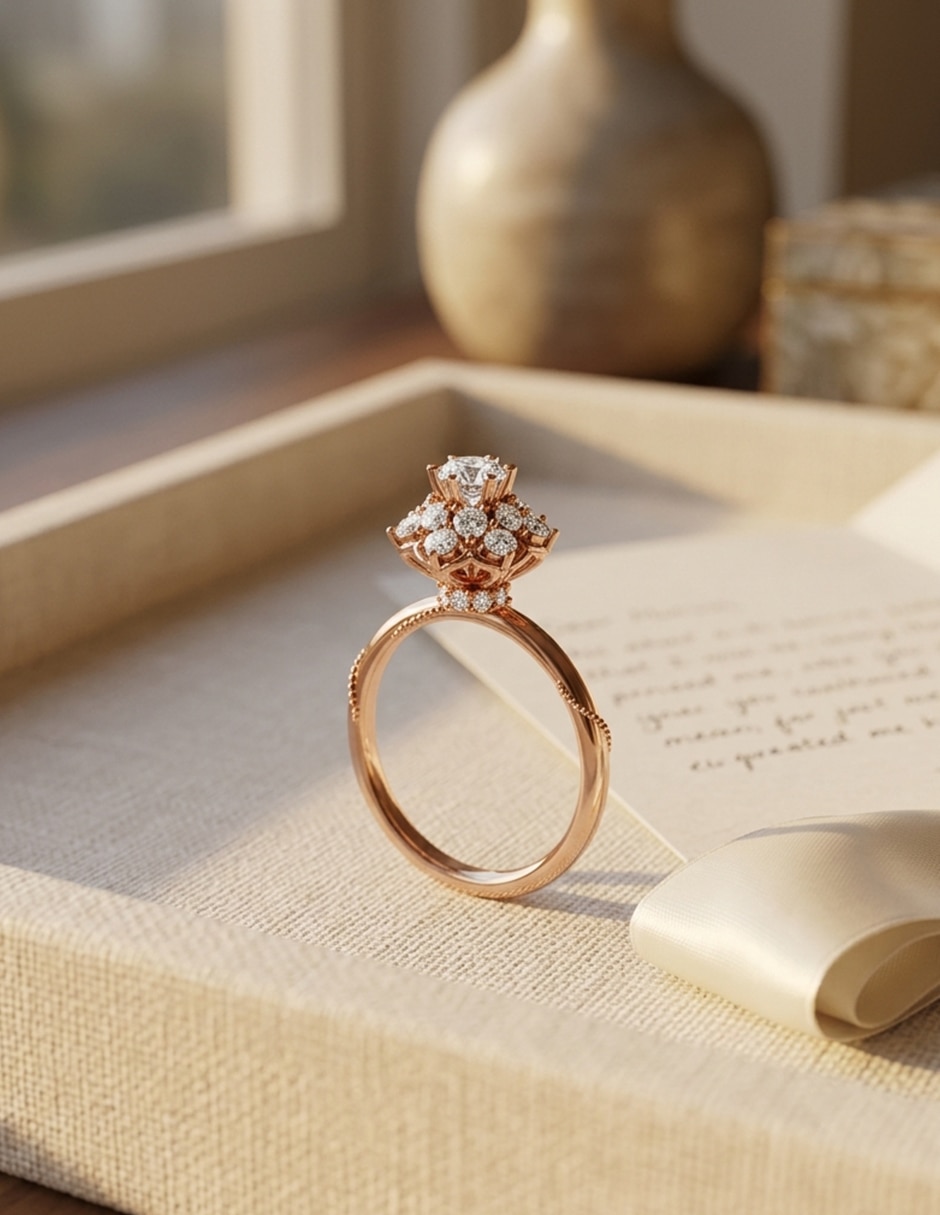 Anillo de compromiso de Oro 18 k zirconia cúbica 6