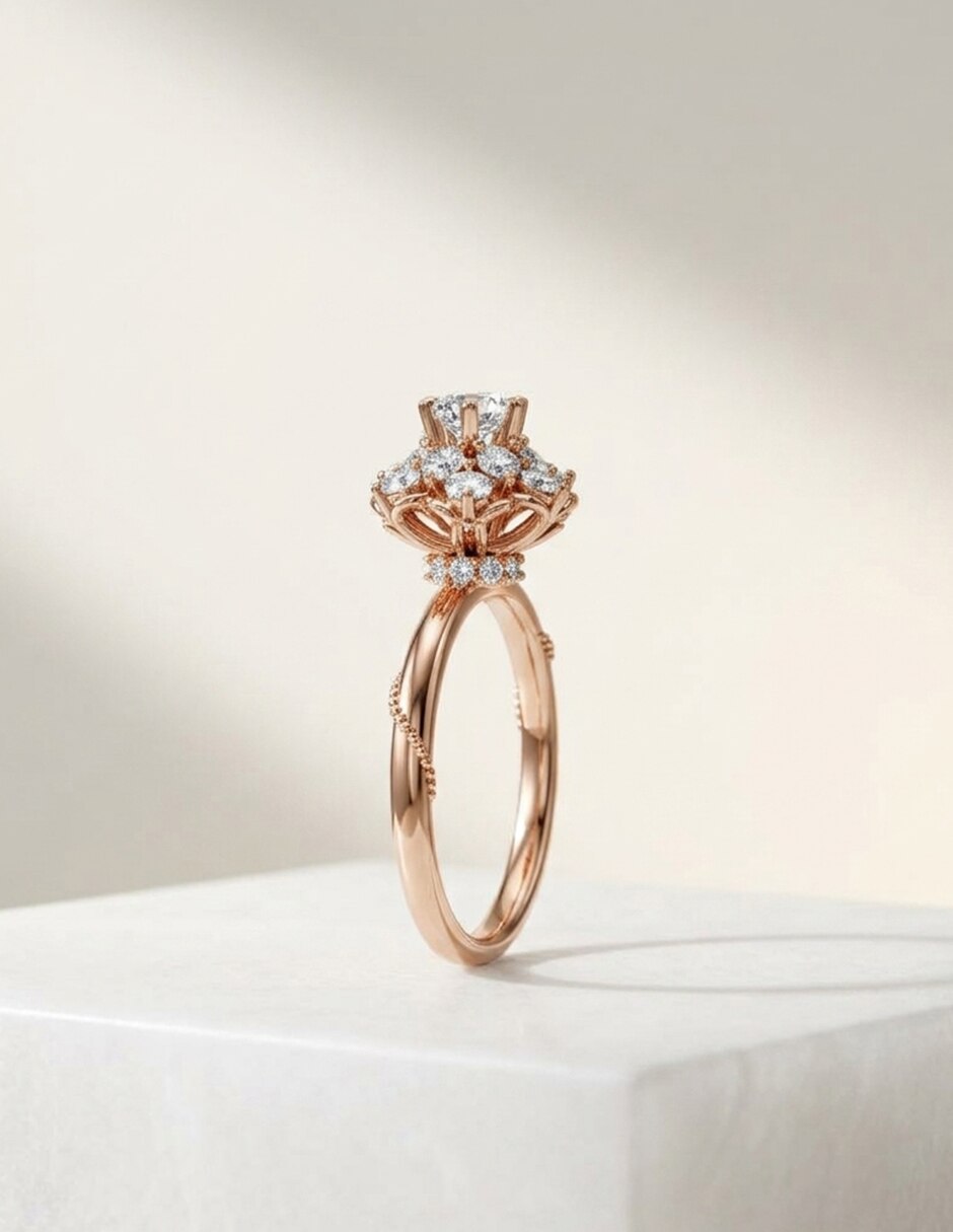 Anillo de compromiso de Oro 18 k zirconia cúbica 7
