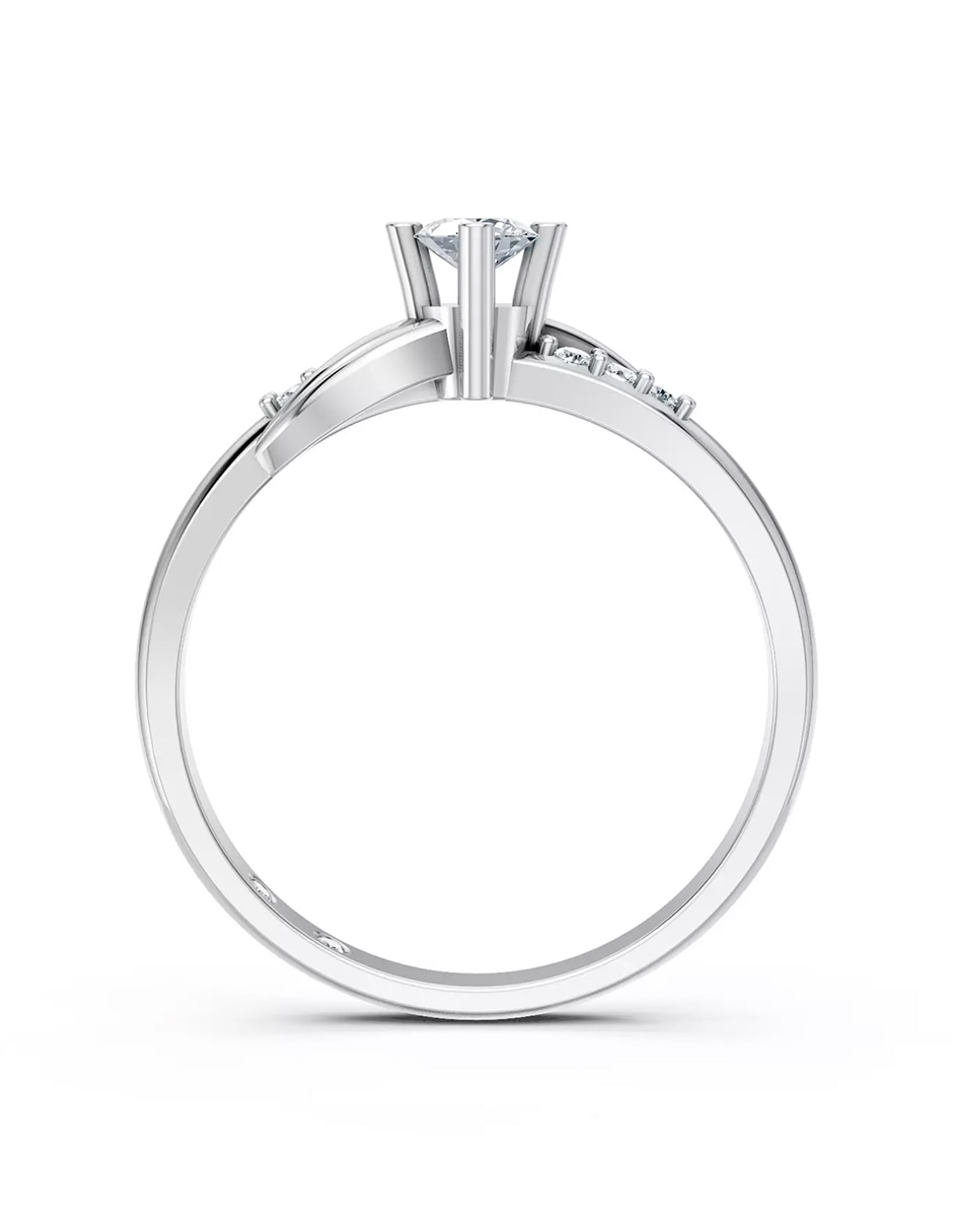 Anillo de compromiso de oro 14k zirconia cúbica 2