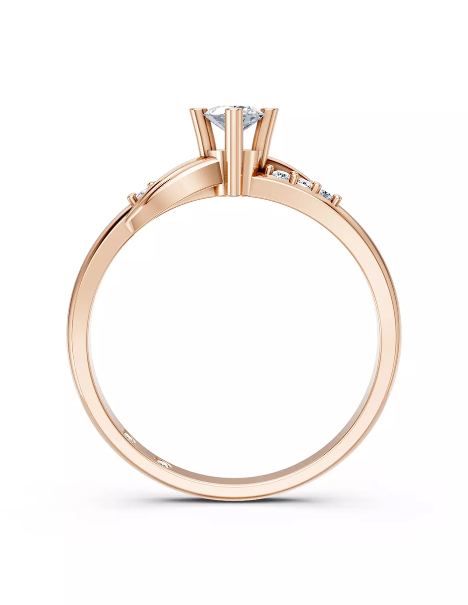 Anillo de compromiso de oro 14 k Amore Mio! 2