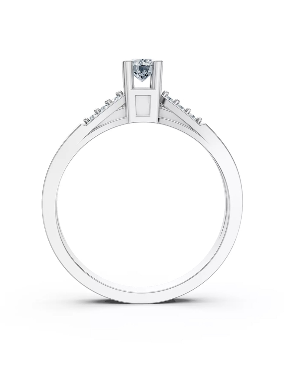 Anillo de compromiso de oro 9k zirconia cúbica 2