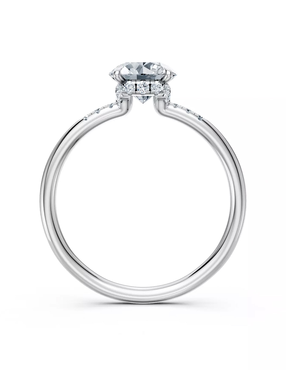 Anillo de compromiso de oro 9 k zirconia cúbica 2
