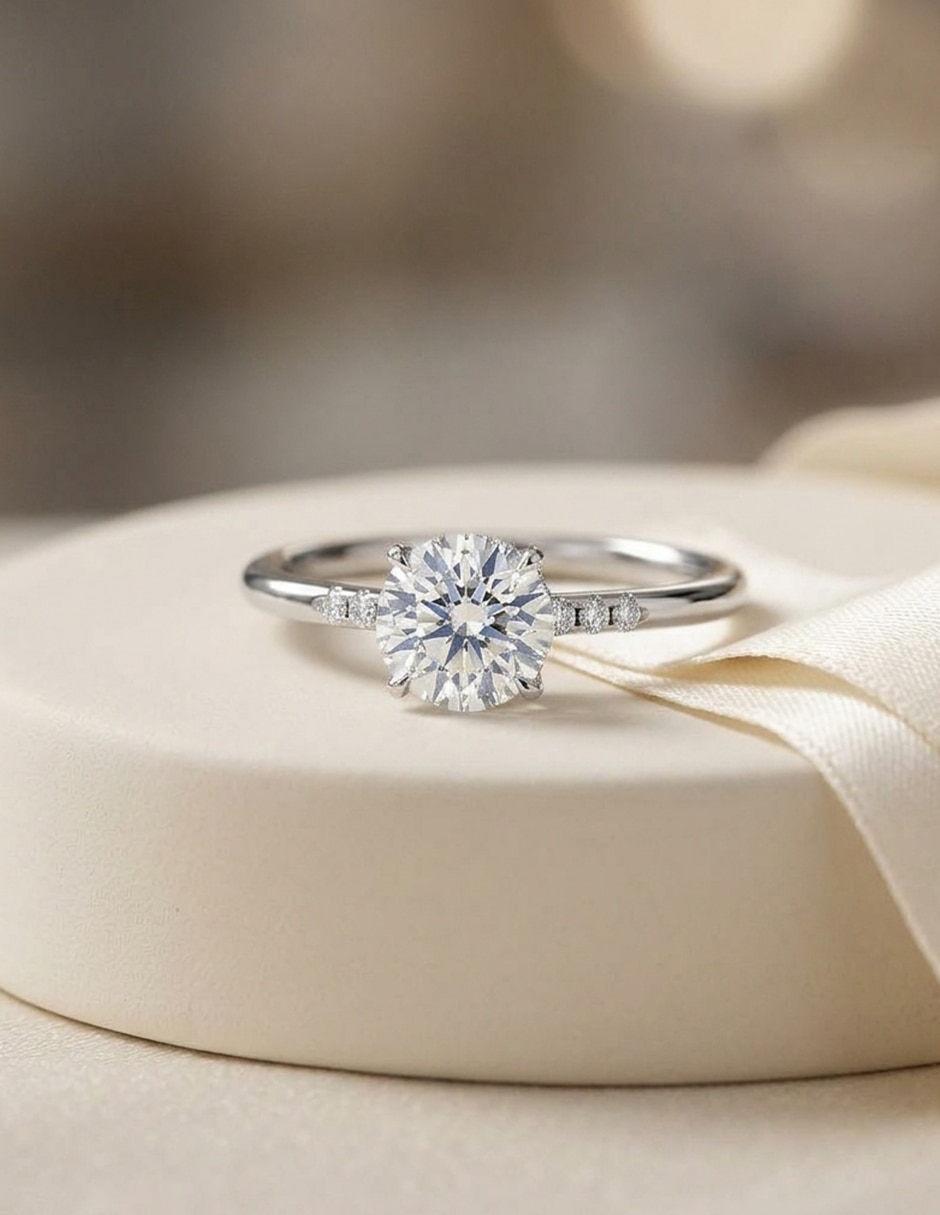 Anillo de compromiso de oro 9 k zirconia cúbica 5