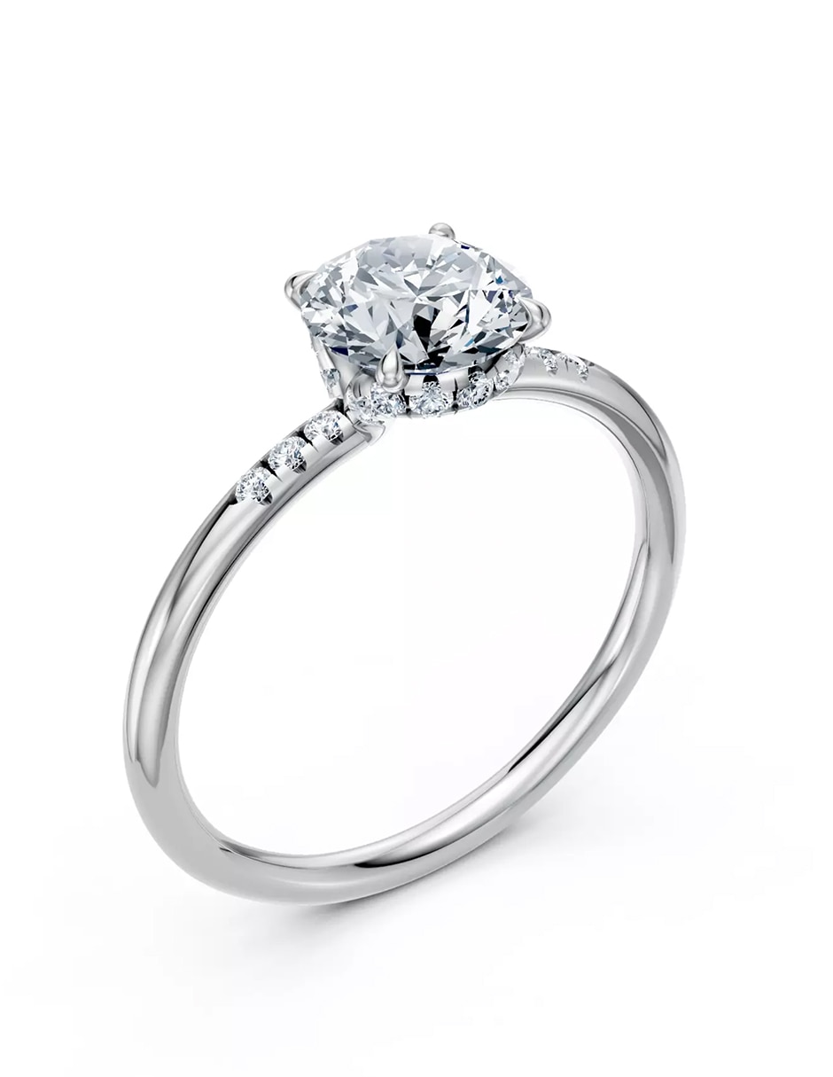 Anillo de compromiso de oro 9 k zirconia cúbica 6