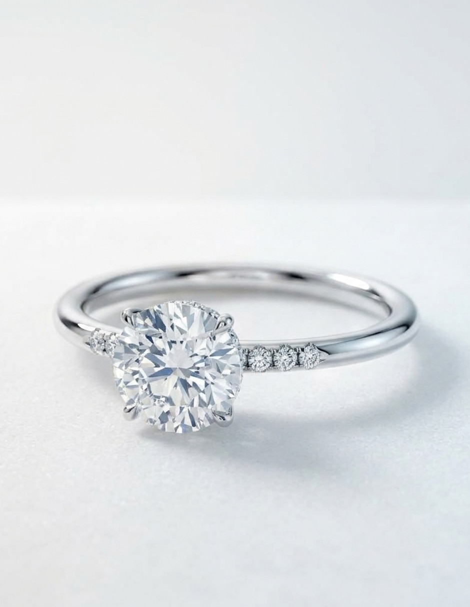 Anillo de compromiso de oro 9 k zirconia cúbica 7