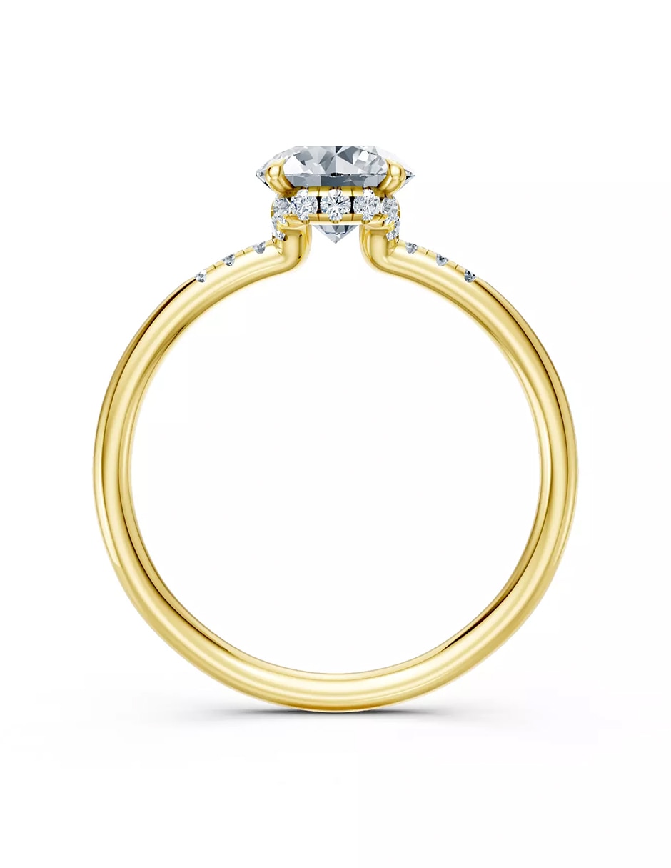 Anillo de compromiso de oro 9 k Amore Mio zirconia cúbica
