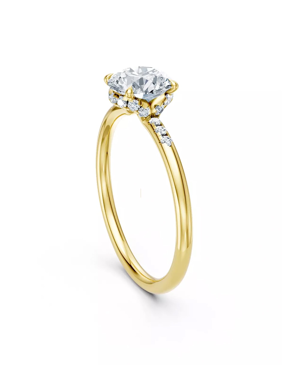 Anillo de compromiso de oro 9 k Amore Mio zirconia cúbica