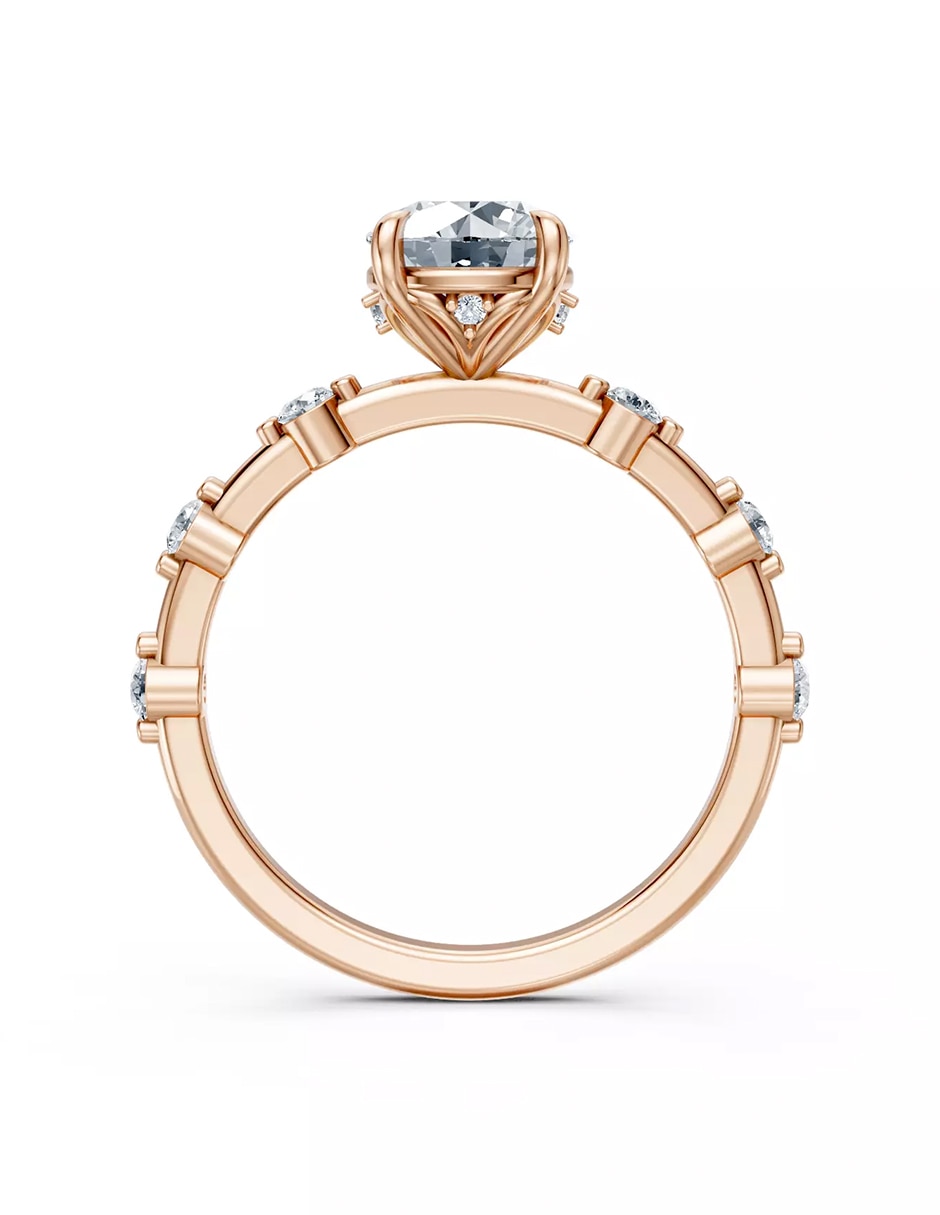 Anillo de compromiso de oro 18 k zirconia cúbica 2