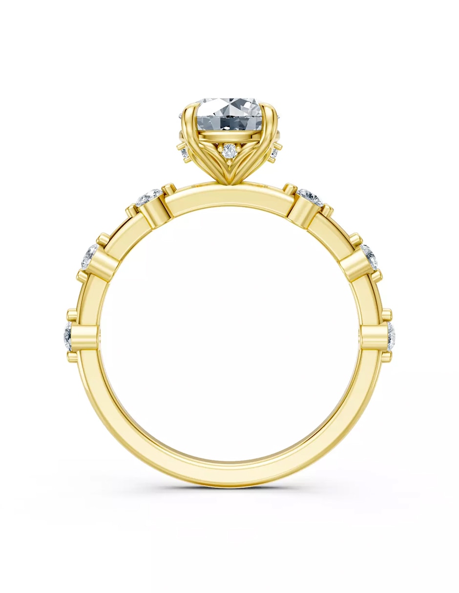 Anillo de compromiso de oro 18 k Amore Mio zirconia cúbica