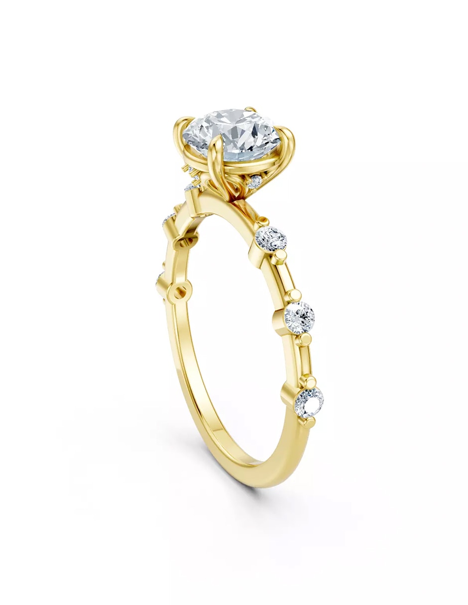 Anillo de compromiso de oro 18 k Amore Mio zirconia cúbica