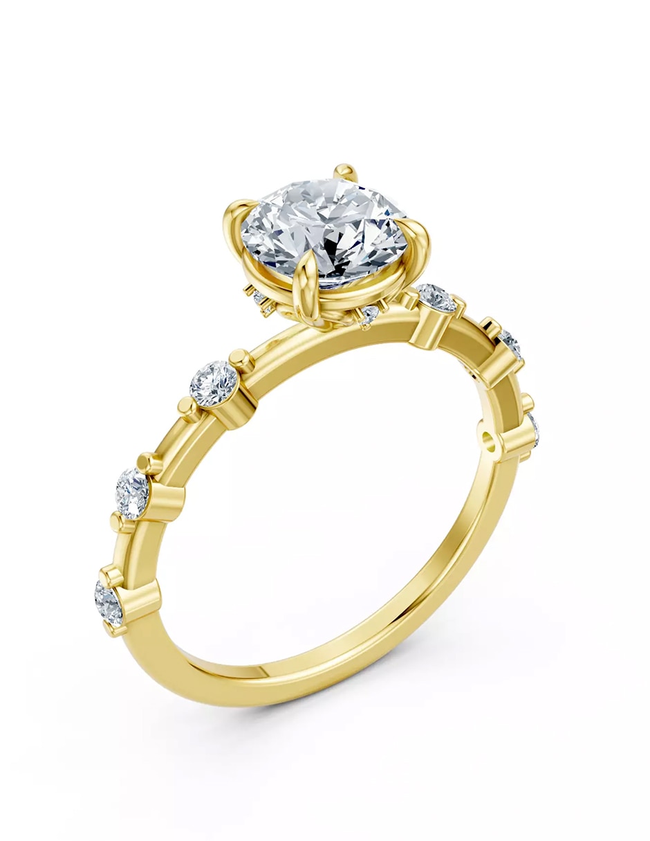 Anillo de compromiso de oro 18 k Amore Mio zirconia cúbica