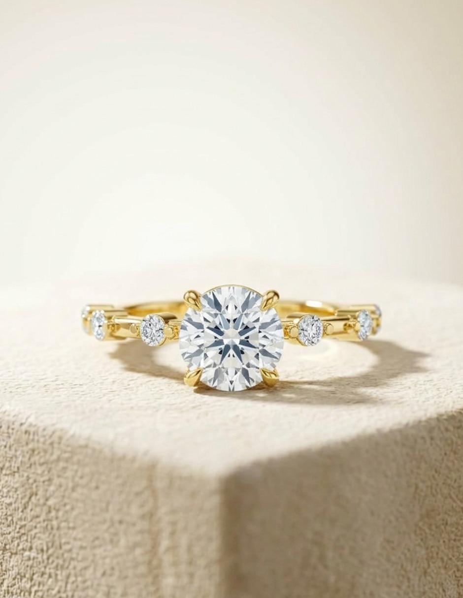 Anillo de compromiso de oro 18 k Amore Mio zirconia cúbica