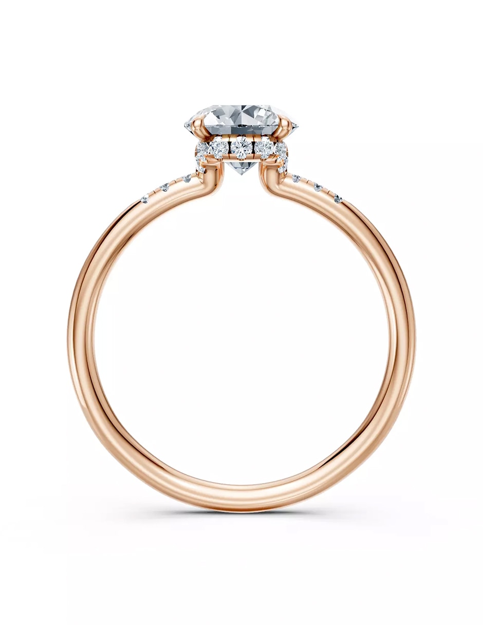 Anillo de compromiso de oro 18 k zirconia cúbica 2
