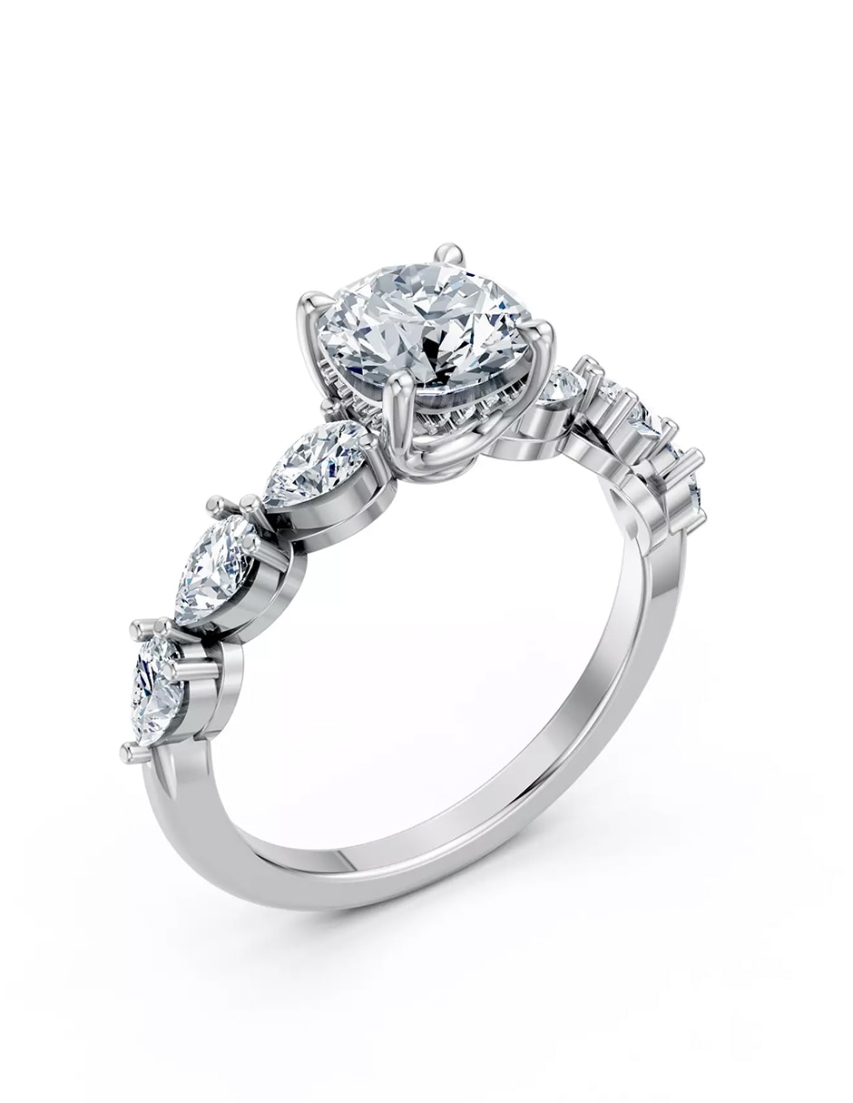 Anillo de compromiso de oro 9 k Amore Mio! 5