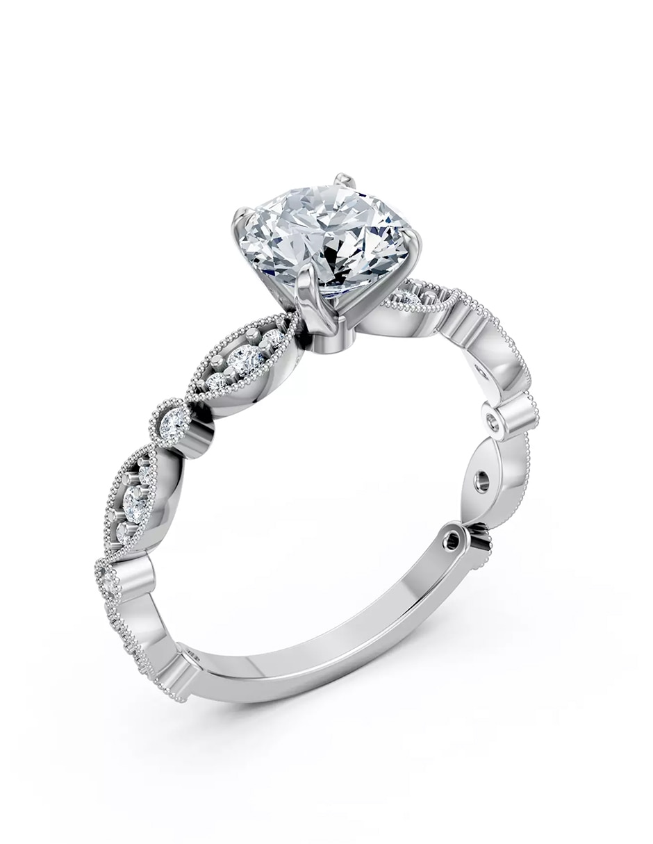 Anillo de compromiso de oro 14 k Amore Mio! 5