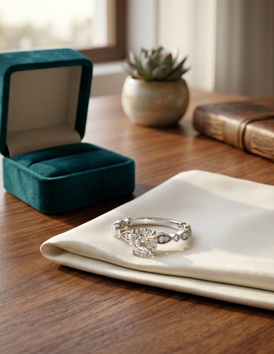 Anillo de compromiso de oro 14 k Amore Mio! 6