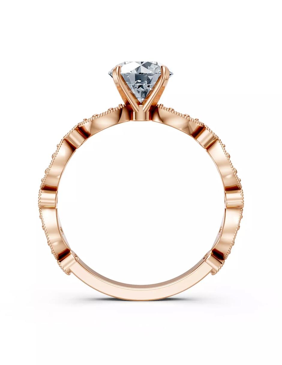 Anillo de compromiso de oro 9 k zirconia cúbica 2