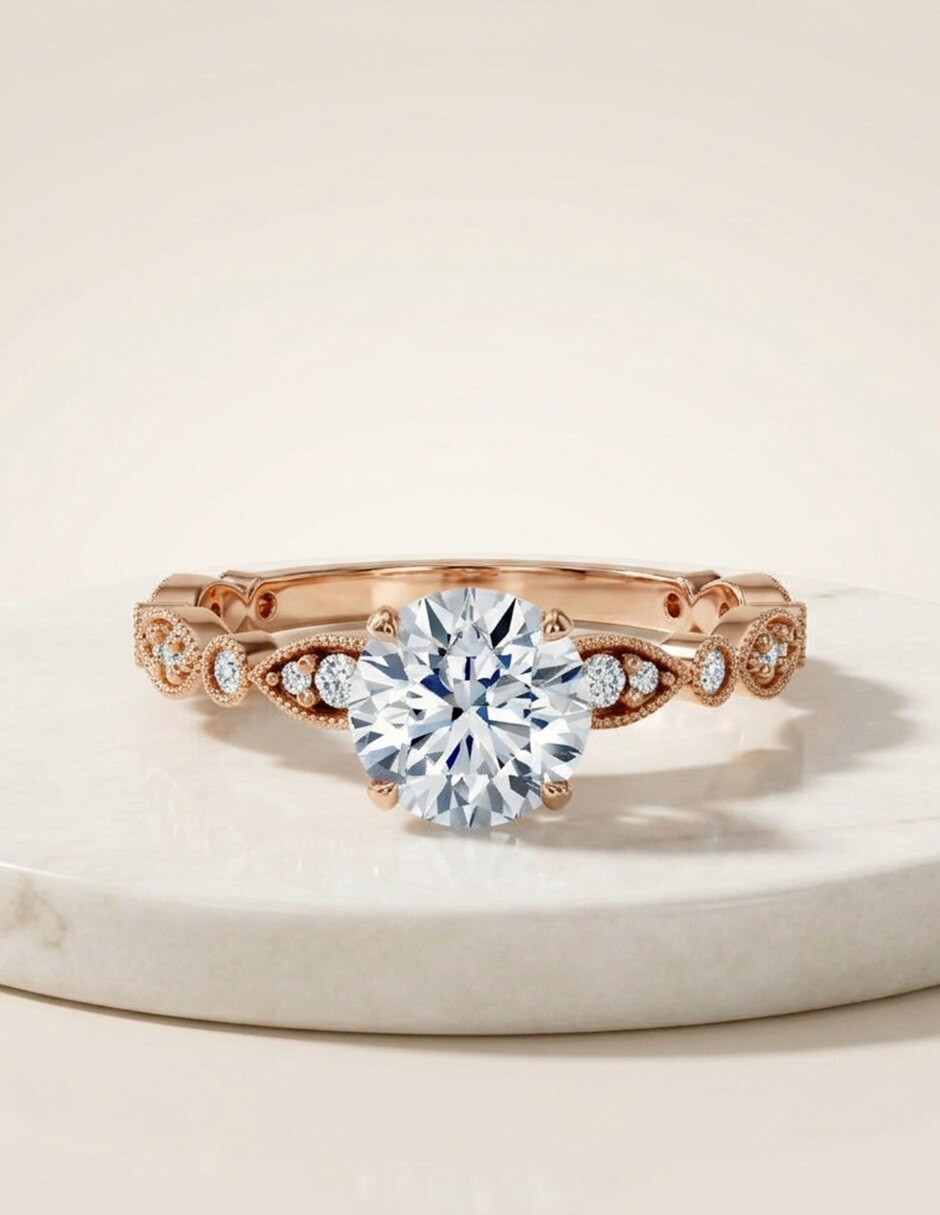 Anillo de compromiso de oro 9 k zirconia cúbica 6