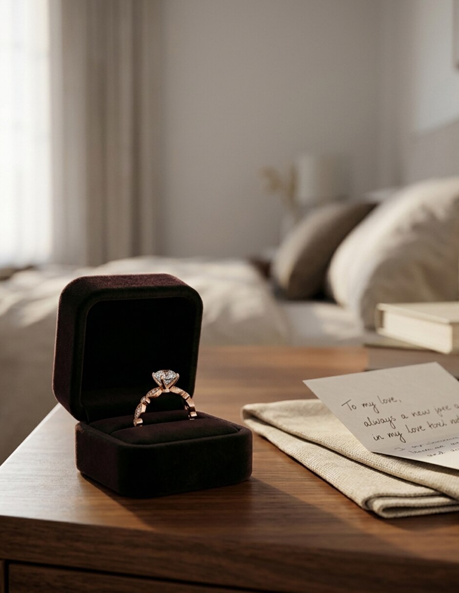 Anillo de compromiso de oro 9 k zirconia cúbica 8