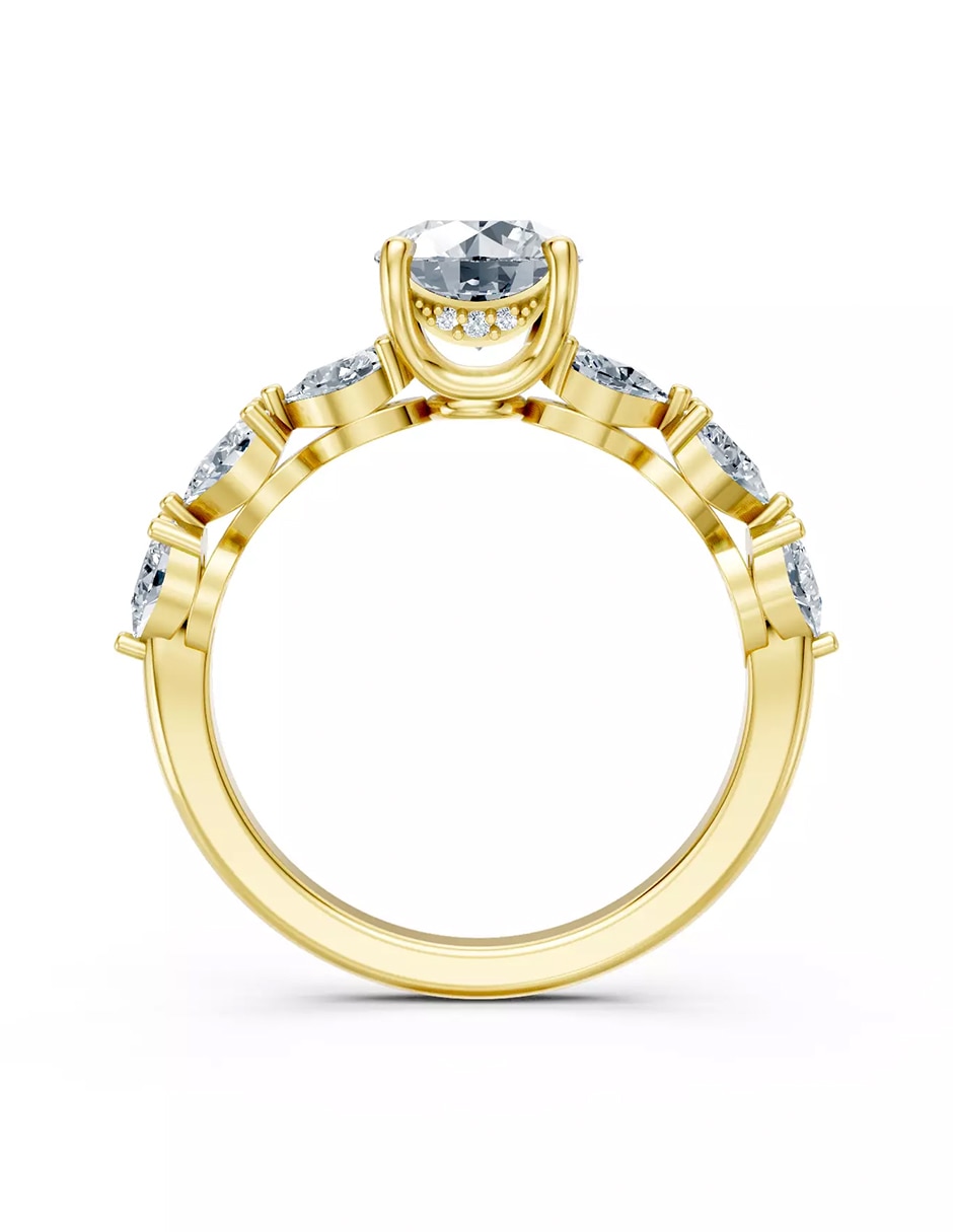 Anillo de compromiso de oro 18 k Amore Mio zirconia cúbica