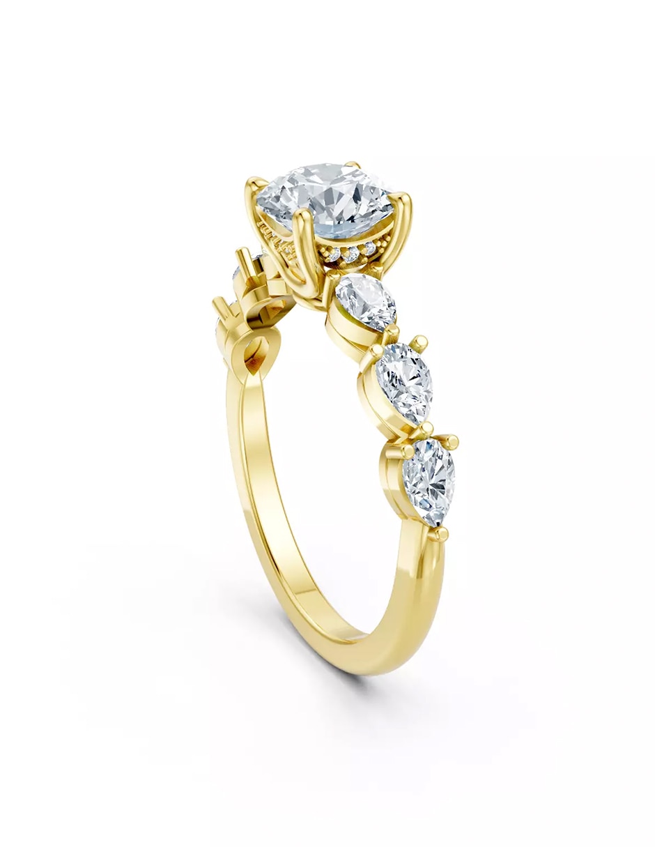 Anillo de compromiso de oro 18 k Amore Mio zirconia cúbica