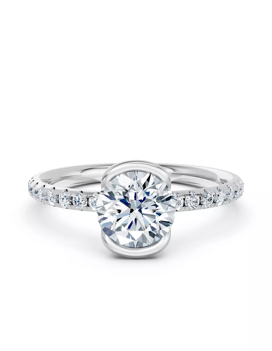 Anillo de compromiso de oro 14 k zirconia cúbica Anillo de compromiso de oro 14 k zirconia cúbica
