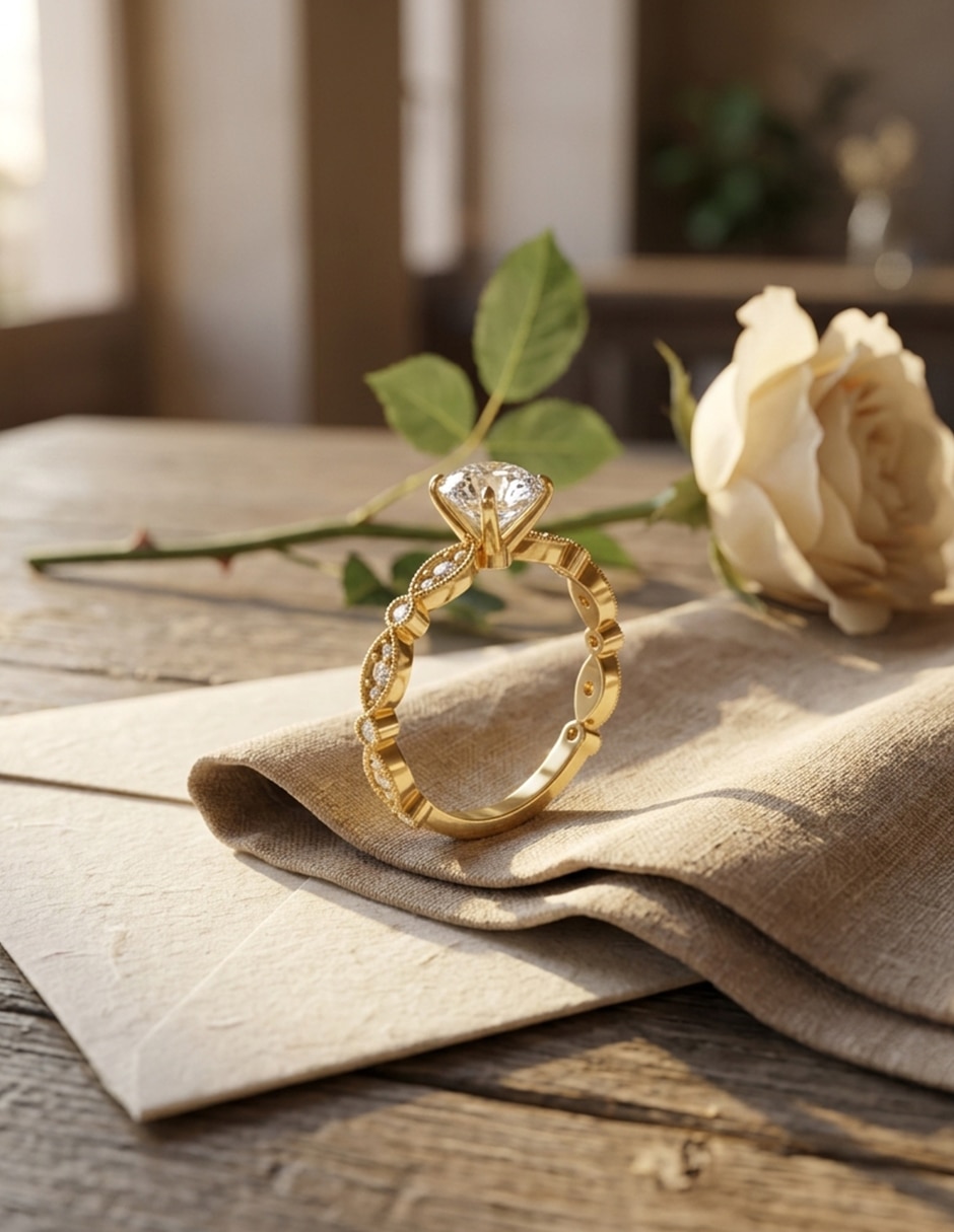 Anillo de compromiso de oro 18 k Amore Mio zirconia cúbica