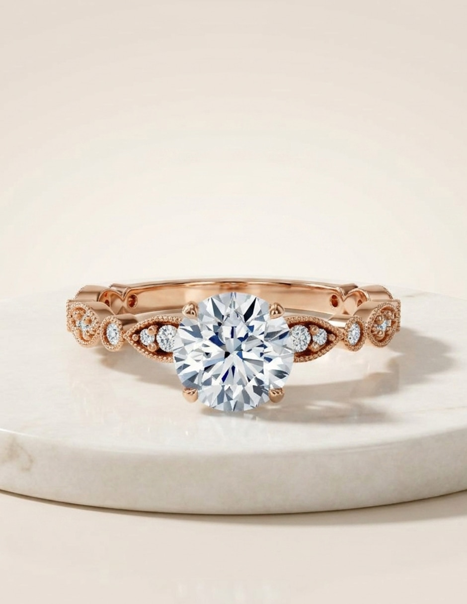 Anillo de compromiso de oro 18 k Amore Mio! 7