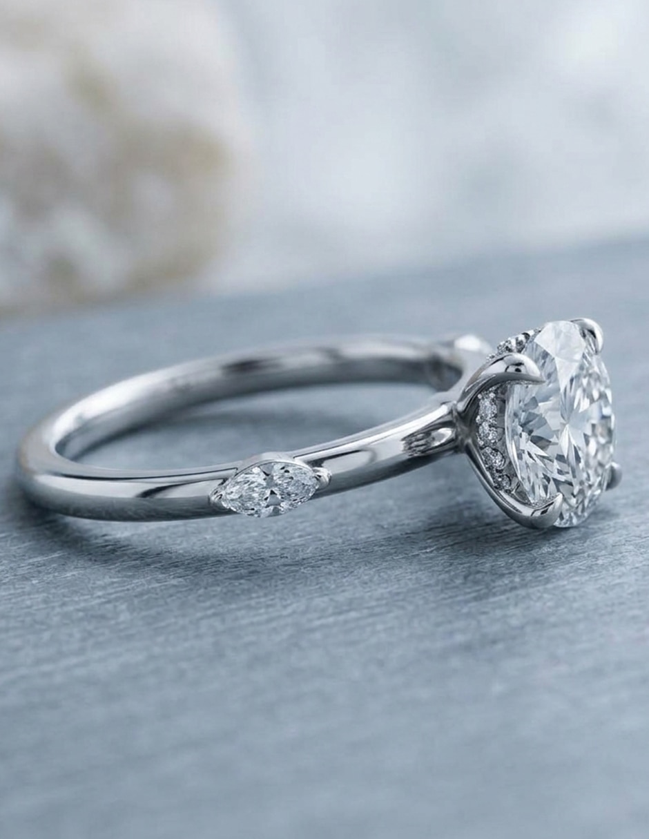 Anillo de compromiso de oro 9 k Amore Mio! 4