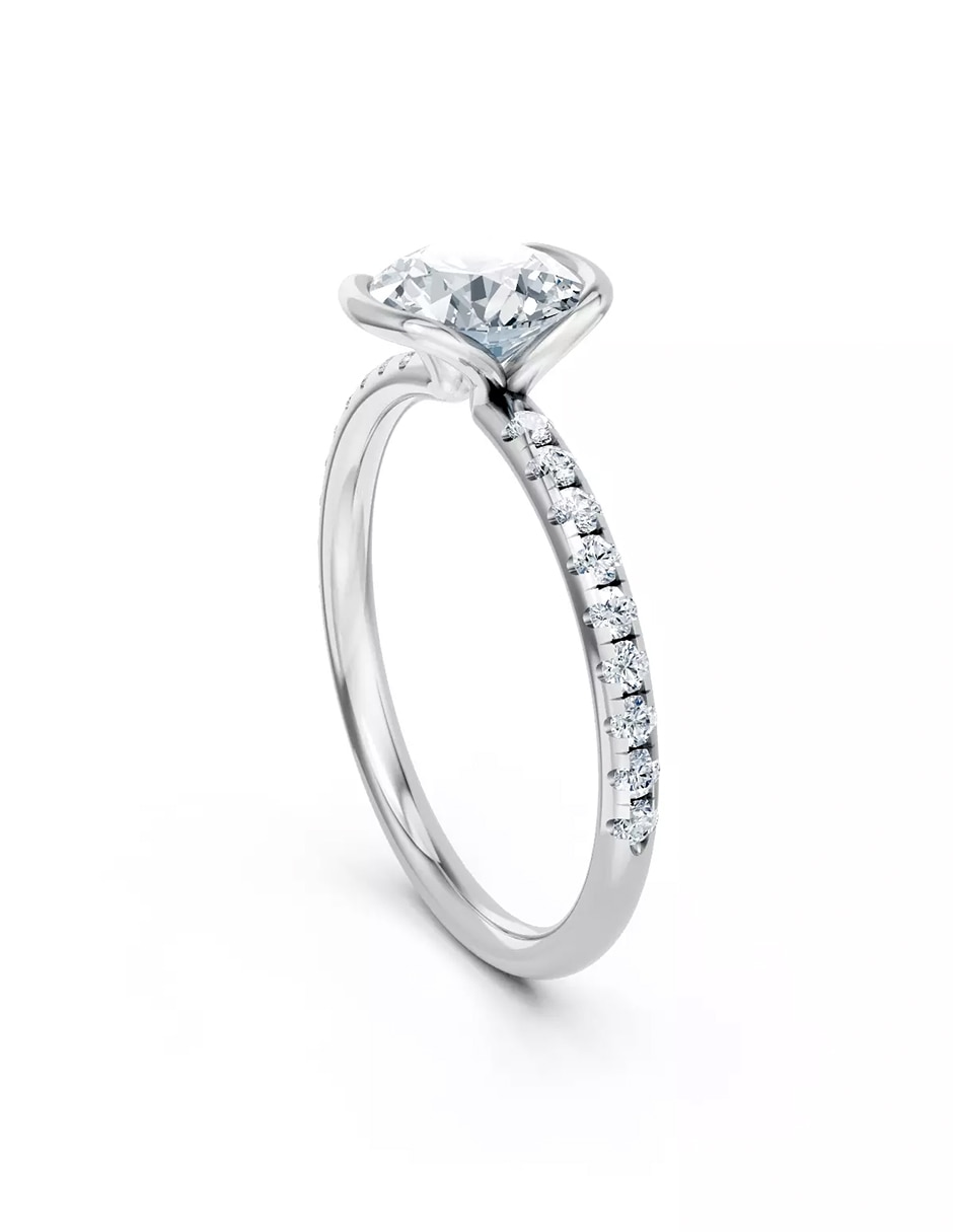 Anillo de compromiso de oro 9 k zirconia cúbica 3