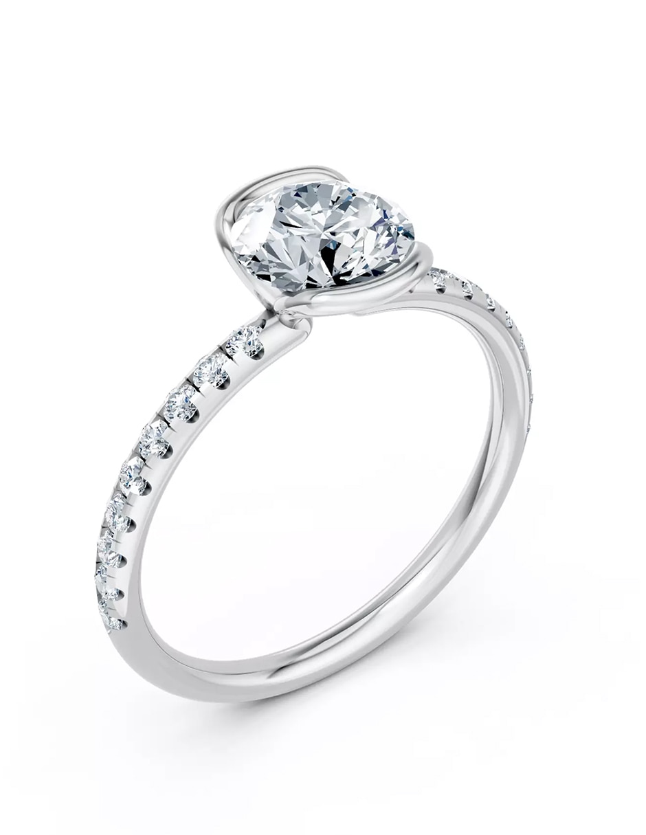 Anillo de compromiso de oro 9 k zirconia cúbica 6