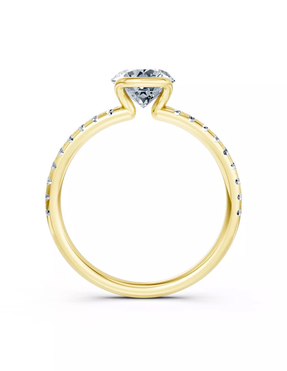 Anillo de compromiso de oro 9 k Amore Mio zirconia cúbica