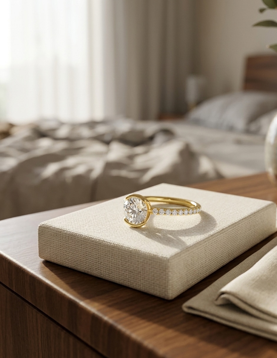 Anillo de compromiso de oro 9 k Amore Mio zirconia cúbica