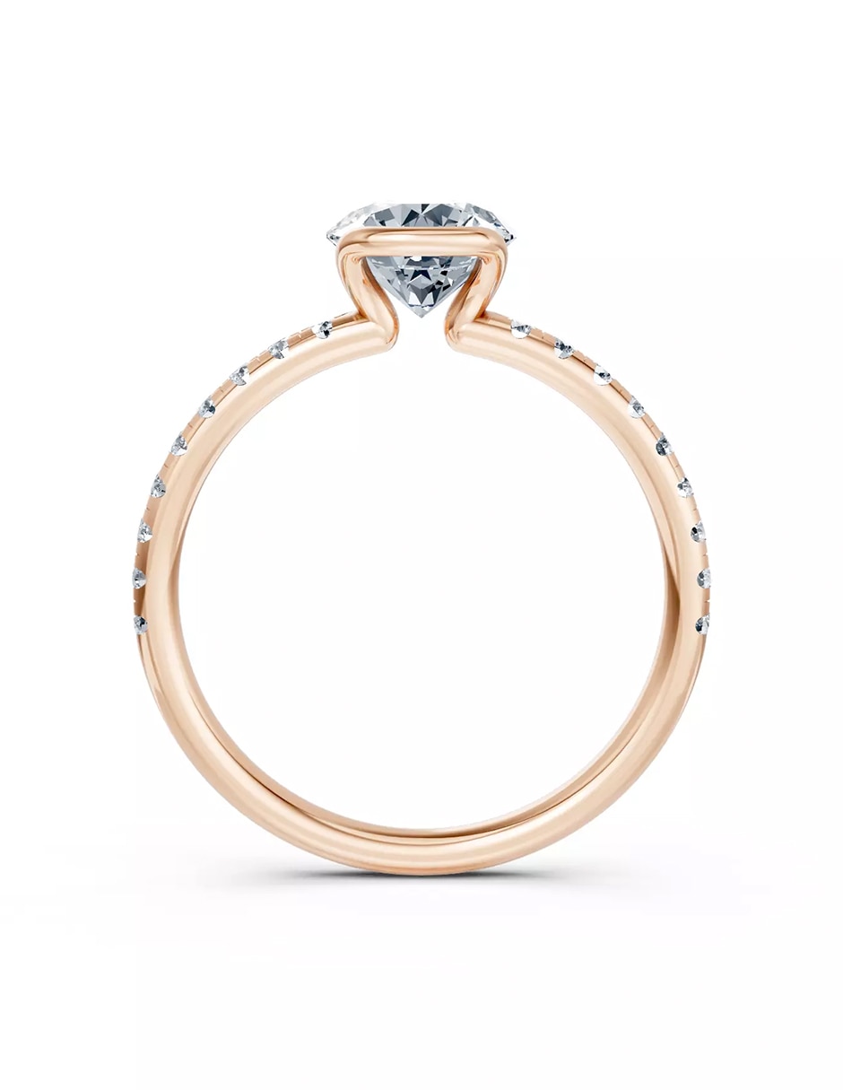 Anillo de compromiso de oro 14 k zirconia cúbica 2