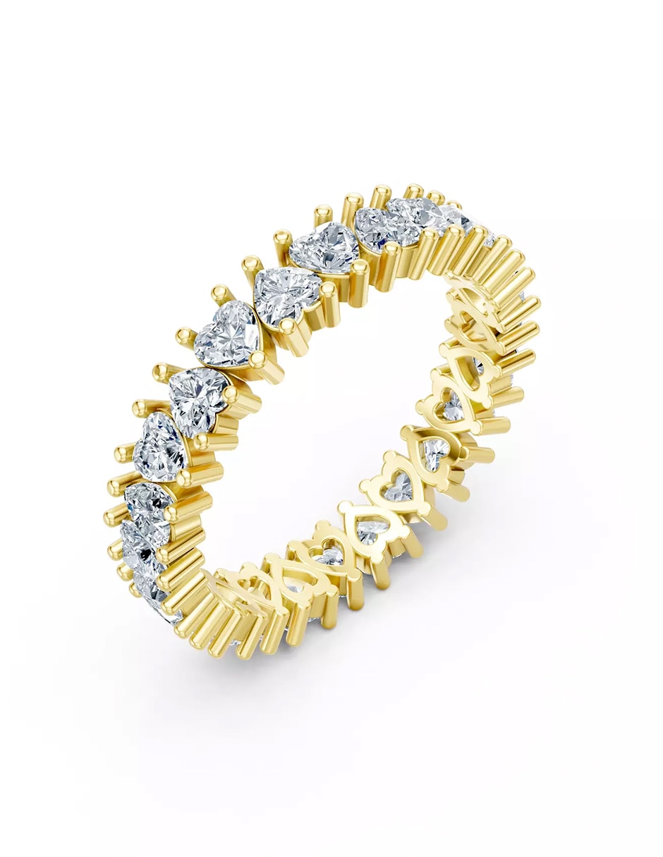 Anillo de compromiso de oro 9 k Amore Mio zirconia cúbica