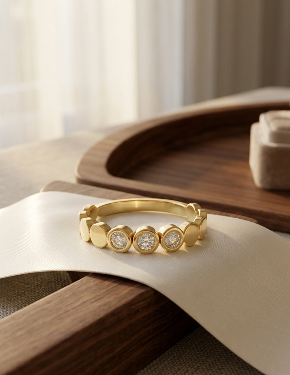 Anillo de compromiso de oro 9 k zirconia cúbica 5