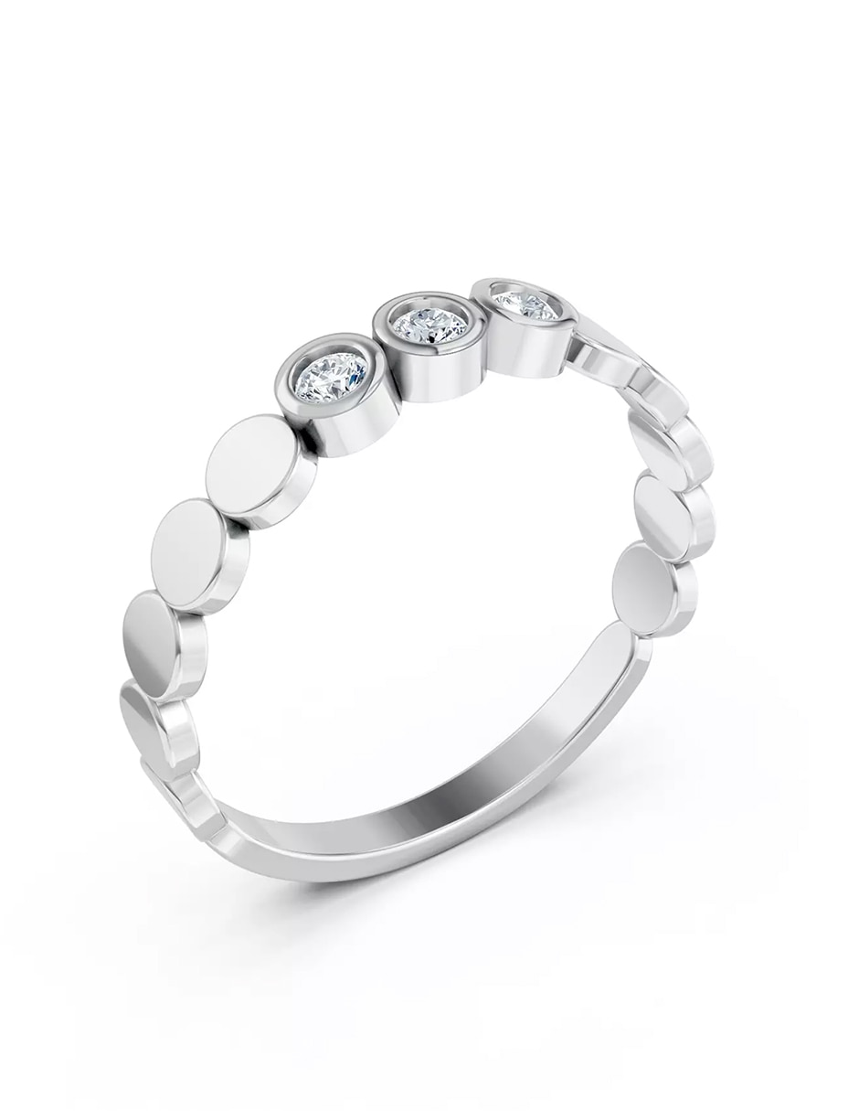 Anillo de compromiso de oro 14k zirconia cúbica 7