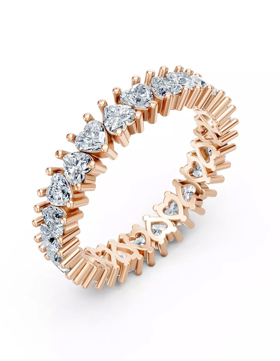 Anillo de compromiso de oro 18 k zirconia cúbica 4