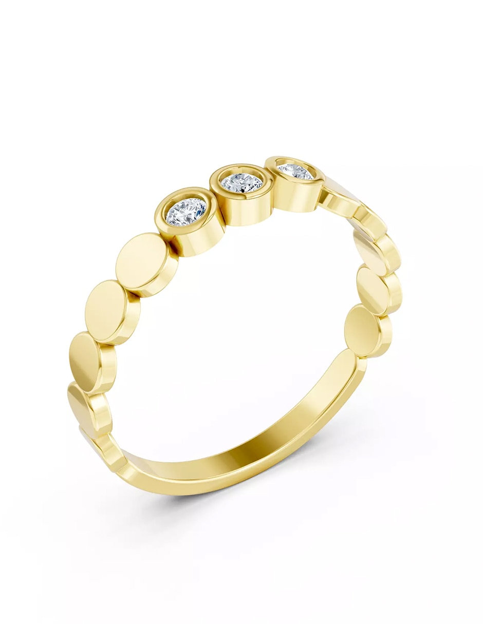 Anillo de compromiso de oro 18 k Amore Mio zirconia cúbica