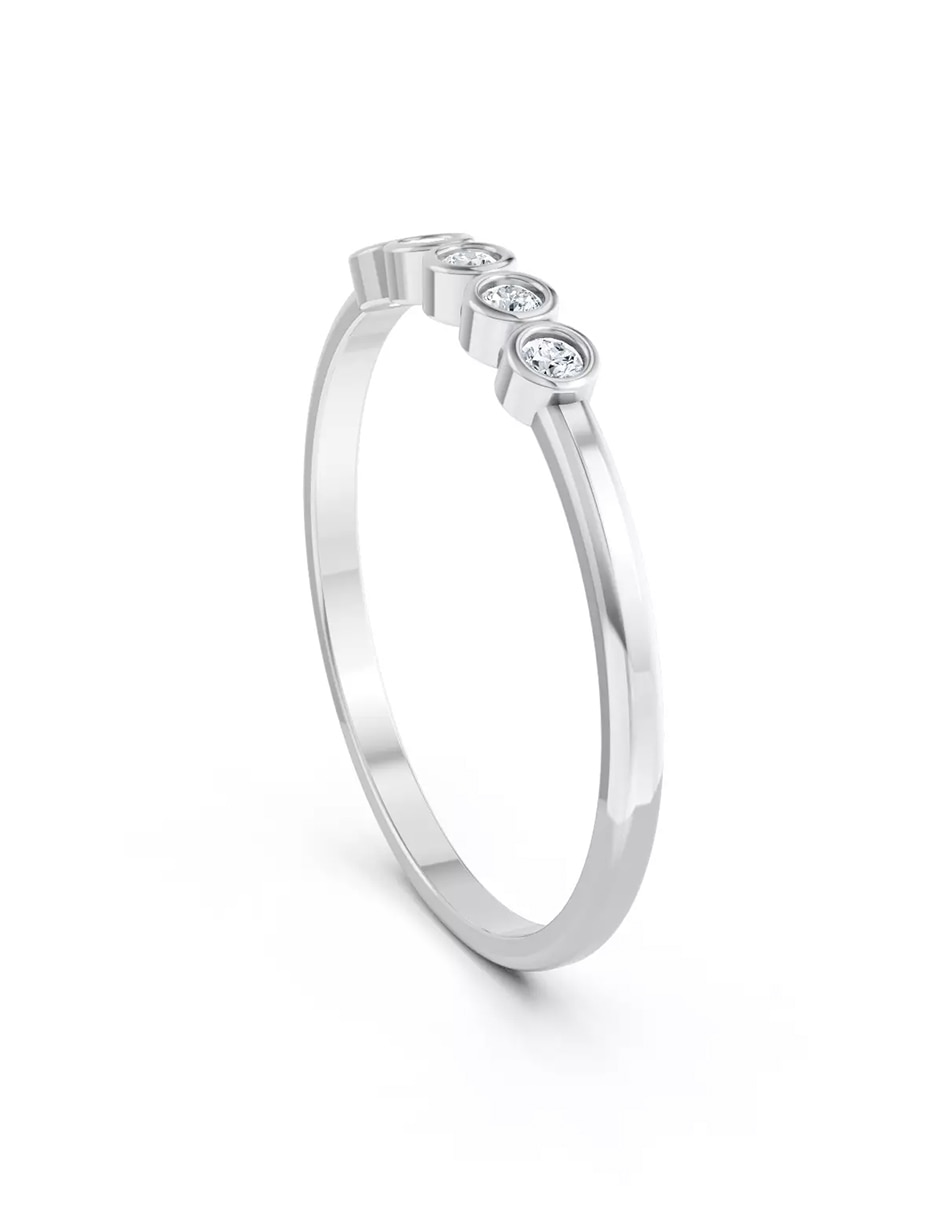 Anillo de compromiso de oro 9 k zirconia cúbica 3