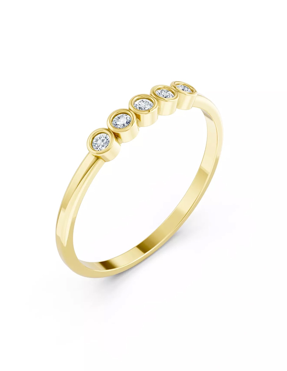 Anillo de compromiso de oro 9 k Amore Mio zirconia cúbica