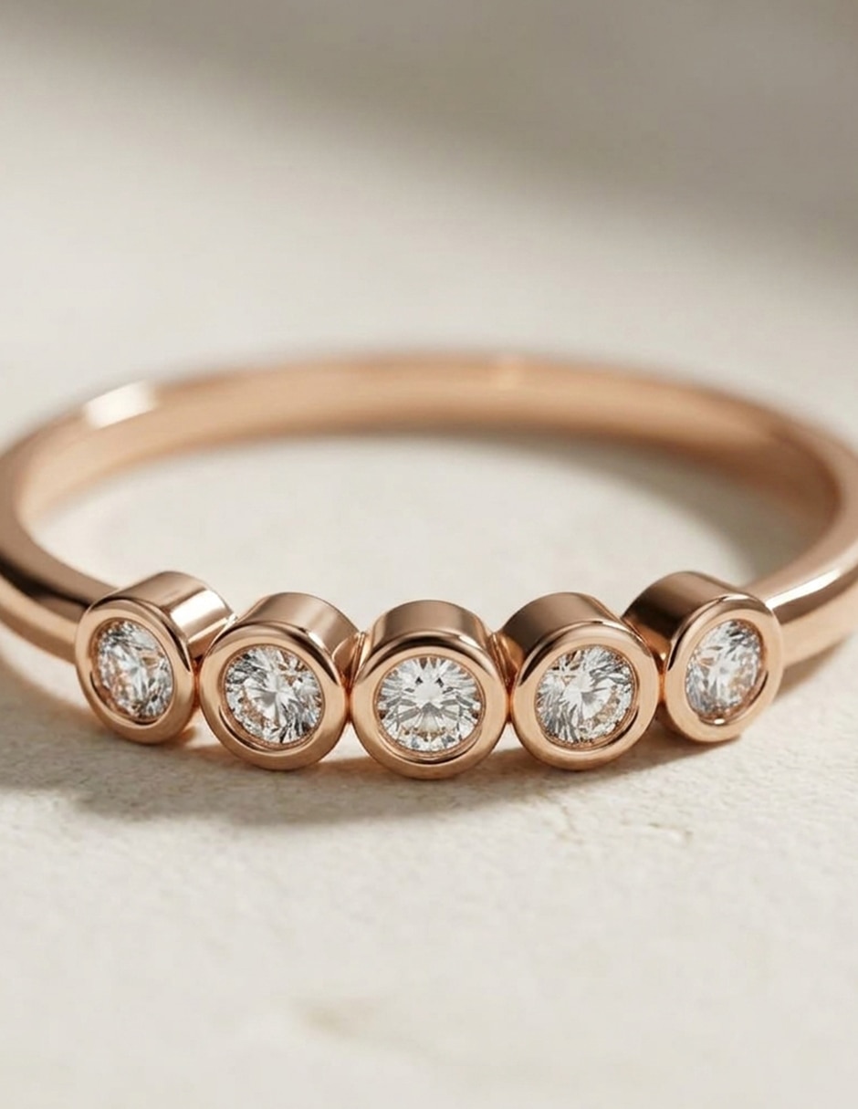Anillo de compromiso de oro 18 k zirconia cúbica 8