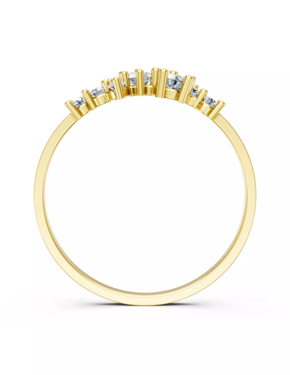 Anillo de compromiso de oro 14 k Amore Mio zirconia cúbica