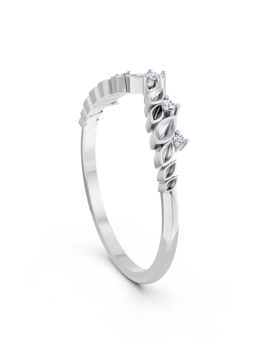 Anillo de compromiso de oro 18 k zirconia cúbica 3