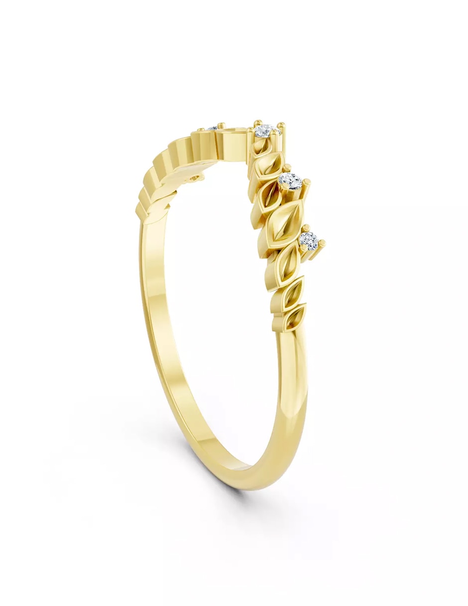 Anillo de compromiso de oro 14k Amore Mio zirconia cúbica